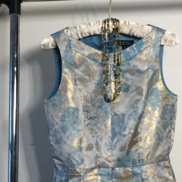 NWOT Tahari Arthur S. Levine Floral Brocade Fit & Flare Dress…Stunning - Picture 2 of 10